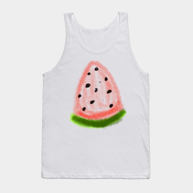 Red watercolor watermelon abstract art Tank Top by Artistic_st